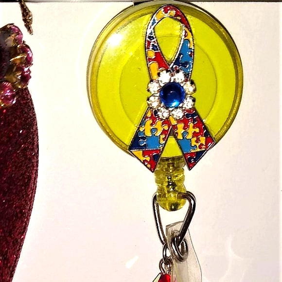 Autism Ribbon ID Badge Holder - Picture 1 of 8